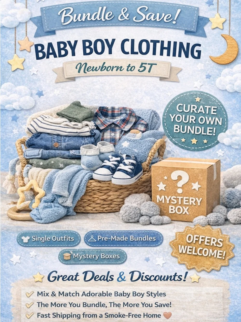⭐ Baby Boy Clothing | Curate Your Own Bundle & Save ⭐
